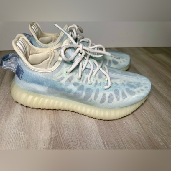 Adidas Yeezy Boost 350 V2 Mono‎ Ice Blue Canvas Shoes Mens 8 - Picture 5 of 12
